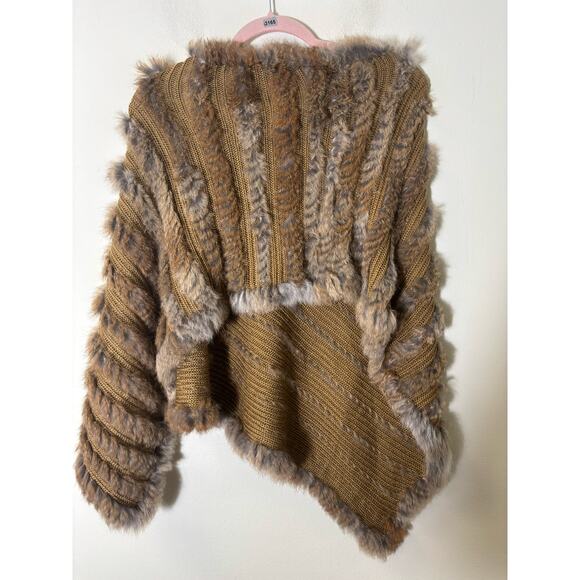 J. McLaughlin Sweaters - J. McLaughlin Rabbit Fur Pullover Shawl One Size